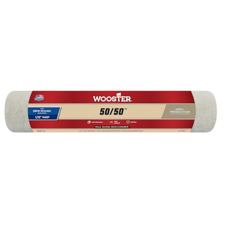 Wooster 14" Paint Roller Cover, 1/2" Nap, Knit Lambswool/Polyester R295-14